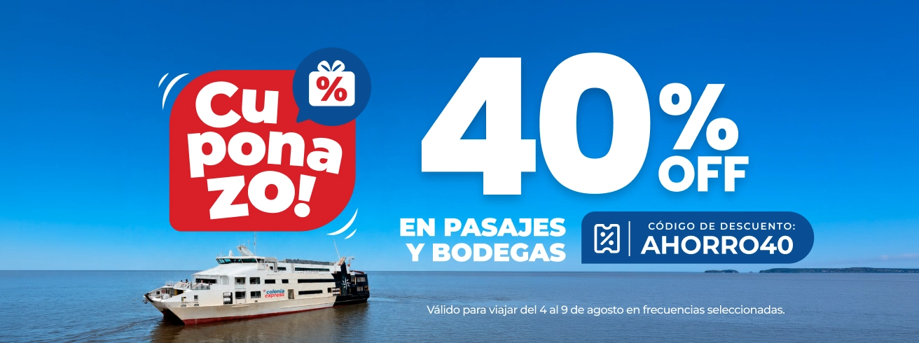 Cuponazo 40% off en pasajes y bodegas - Colonia Express 